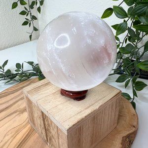 Single Big Selenite Healing Massage Sphere - Cleaning Crystal Ball